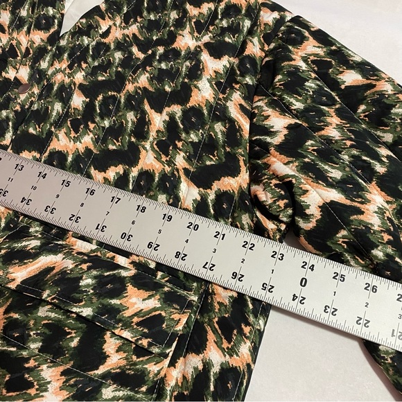 Rachel Comey Green & Pink Boxy Oversized Quilted Jacket Size XL #0520 - Picture 11 of 12